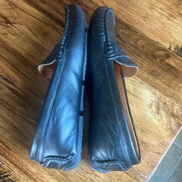 Flag LTD. Women's 8.5 Black Morgan Leather Penny Loafer Moccasins Like New - Picture 8 of 10